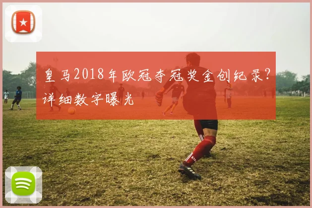 皇马2018年欧冠夺冠奖金创纪录？详细数字曝光